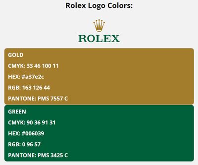 rolex logo color chart